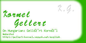 kornel gellert business card